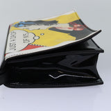 Chanel Mademoiselle Clutch Bag Enamel Black Yellow CC Auth yk13029