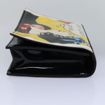 Chanel Mademoiselle Clutch Bag Enamel Black Yellow CC Auth yk13029