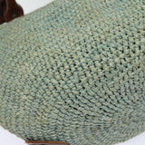 balenciaga Hand Bag Raffia Blue 236741 Auth yk13377