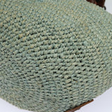 balenciaga Hand Bag Raffia Blue 236741 Auth yk13377