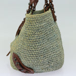 balenciaga Hand Bag Raffia Blue 236741 Auth yk13377