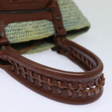 balenciaga Hand Bag Raffia Blue 236741 Auth yk13377