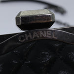 Chanel Matelasse Chain Gamaguchi Hand Bag Leather 2way Black CC Auth yk13501