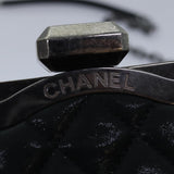 Chanel Matelasse Chain Gamaguchi Hand Bag Leather 2way Black CC Auth yk13501