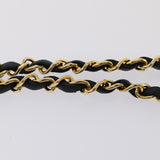 Chanel Matelasse 23 Turn Lock Chain Bag Lamb Skin Black CC Auth yk13530A