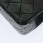 Chanel Matelasse 25 Turn Lock Chain Hand Bag Lamb Skin Black CC Auth yk14030A