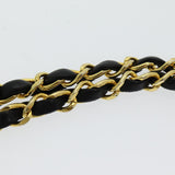 Chanel Matelasse 25 Turn Lock Chain Hand Bag Lamb Skin Black CC Auth yk14030A