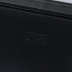balenciaga Clutch Bag Leather Black Gold Auth yk14401