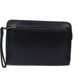 balenciaga Clutch Bag Leather Black Gold Auth yk14401
