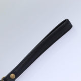 balenciaga Clutch Bag Leather Black Gold Auth yk14401