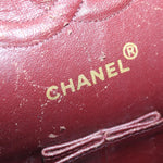 Chanel Matelasse 25 Turn Lock Chain Bag Lamb Skin Black Gold CC Auth yk14418