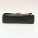 Chanel Mademoiselle Big COCO Mark Chain ShoulderBag Lamb Skin Black Auth yk4080A