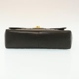 Chanel Mademoiselle Big COCO Mark Chain ShoulderBag Lamb Skin Black Auth yk4080A