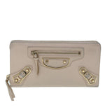 balenciaga Classic Continental Zip Long Wallet Leather Pink 253036 Auth yk9793